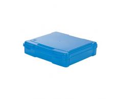 IRIS, Sortierbox/ Bastellkoffer/ Ordnungsbox/ Aufbewahrungsbox Project Case, PJC-300, 24 Fächer, Kunststoff, transparentes Ozeanblau, 33 x 31 x 7,7 cm