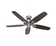 Hunter Deckenventilator Builder Elite Wendeflügel, 1 Stück, 132 cm, chrom gebürstet / kirsche / ahorn, 50566