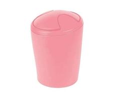 Spirella Kosmetikeimer Move Abfalleimer Schwingdeckeleimer | Kunststoff |5 Liter |Rosa