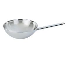 demeyere Wok mit flachem Boden - Durchmesser Oben/Fassungsvermögen/Höhe 26 cm/ 3 Liter/ 8,5 cm