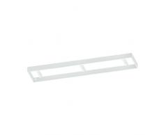 EGLO Aufbaurahmen Zubehör für EGLO SALOBRENA 1 - 303 x 1.205 x 5 cm - für Rasterleuchten und LED Panel - aus Stahl in weiß