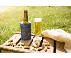 Vacu Vin Aktiv Beer Craft Flaschenkühler, Kunststoff, blau, Medium