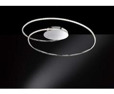 Wofi - moderne LED Deckenleuchte Opus Design Leuchte Deckenlampe mit Glassteinen (Länge: 82cm)