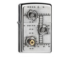 Zippo 2004519 Bullet Holes Feuerzeug, Messing, Silber, one Size