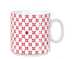 Feinkost Käfer GmbH 104907 Geschirr, Porzellan, Weiß/Rot, 10.5 x 8 x 8 cm, 1 Einheit