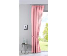 Gardine »Nizza« Baumwoll-Voile Halbvoile HxB 254x135 cm Coral Transparent Store mit Gardinenband und Tuneldurchzug, 2019031