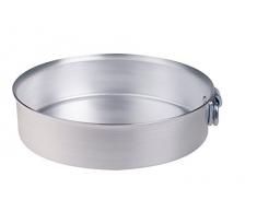 Pentole Agnelli Kuchenform zylindrisch mit Ring, aus Aluminium, Silber 40 cm Silber/schwarz