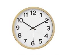 AmazonBasics – Wanduhr, Zahlen-Design, 30,5 cm, Messingfarben
