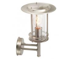 Brilliant York Außenwandleuchte stehend spritzwassergeschützt edelstahl, 1x E27 geeignet für Normallampen bis max. 60W