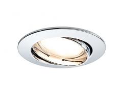 Paulmann 928.37 Premium EBL Set Coin dimmbar satiniert rund schwenkbar LED 3x7W 2700K 230V 51mm Chrom 92837 Spot Einbaustrahler Einbauleuchte