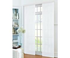 Flächenvorhang, Micro Satin Blickdicht, Matt , 1 Stück 245x60, Weiß