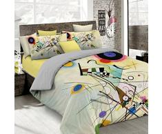 Sogni Dautore Italian Bed Linen Bettbezug, Doppelte, 100% Baumwolle, Multicolor SD61, DOPPEL