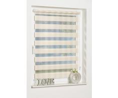 K-home Klemmfix Doppelrollo Rota ohne Bohren Design Streifen Sand, 70 x 200 (B x L)