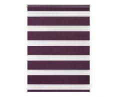 Lichtblick Doppelrollo Haftfix, 70 x 150 cm (B x L) in Brombeer, ohne Bohren, moderner Sicht-, Blend- und Sonnenschutz, Duo Rollo, lichtdurchlässig & Blickdicht