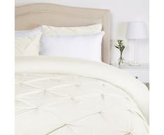 Pinzon - Bettwäsche-Set mit Quetschfalten, 240 x 220 cm - Naturweiß
