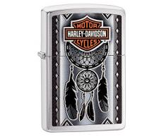 Zippo Harley-Davidson Feuerzeug, Messing, Brushed Chrome, One Size