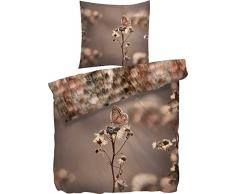 Heckett Lane Mako-Satin Wendebettwäsche Asya 155x220 (80x80) Nutmeg Brown