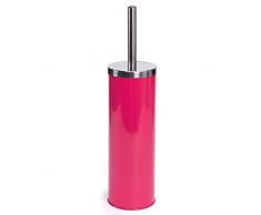 MSV WC Bürste Toilettenbürste WC Garnitur Klobürste âMiamiâ mit hygienischem Behälter Pink