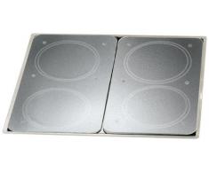 WENKO 2521200500 Herdabdeckplatte Universal mit Sicherheitsfolie - 2er Set, für alle Herdarten, Gehärtetes Glas, 30 x 1.8 - 4.5 x 52 cm, Mehrfarbig
