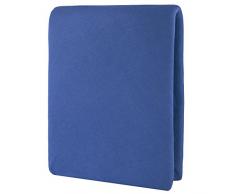 CelinaTex Aqua Wasserbett Boxspringbett Spannbettlaken 90x200-100x220 cm royal blau Baumwolle Bettlaken Elastan