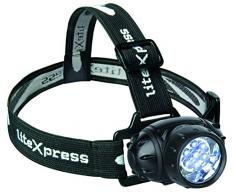 LiteXpress LIBERTY 102 Kopflampe - 1 Nichia LEDs - 3 Stufen - schwenkbarer Kopf - verstellbares Band - 3 x AAA Batterien