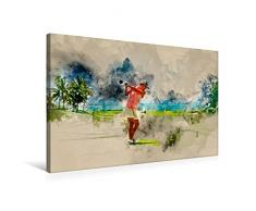 Calvendo Premium Textil-Leinwand 75 cm x 50 cm quer, Golf ist wunderbar | Wandbild, Bild auf Keilrahmen, Fertigbild auf echter Leinwand, Leinwanddruck: EIN Liebe Golf von Peter Roder Sport Sport