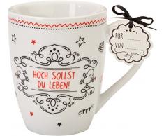 Sheepworld 59266 Lieblingstasse Hoch sollst du leben, Tee-Tasse, mit Geschenk-Anhänger