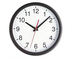 TFA Dostmann 98.1077 Analoge Wanduhr, Kunststoff, Schwarz/Weiß, (L) 300 x (B) 46 x (H) 300 mm