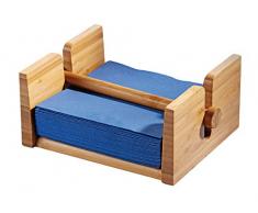 Serviettenhalter TOM aus Bambus, Maße: 20,5 x 17,0 x 9,5 cm, für handelsübliche Servietten 33 x 33 cm, inkl. Beschwerer aus Bambus. In Geschenkverpackung.