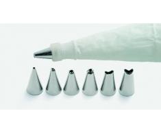 Weis 15156 Spritzbeutel - Set 6 TÃ¼llen, Edelstahl, Silber, 25 x 3.2 x 3.2 cm, 7 Einheiten