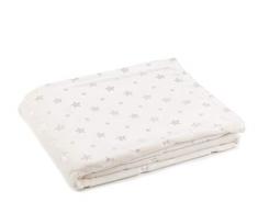 Gözze Wohn- und Kuscheldecke mit Sternen, 150 x 200 cm, Memphis Premium, Wollweiß, 40144-00-150200
