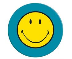 zak! Speiseteller Smiley Ø25cm in blau, Melamin, 25 x 25 x 1.5 cm