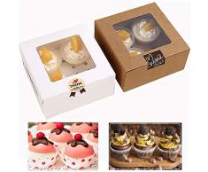 Chilly, Geschenkschachteln mit Sichtfenster für hausgemachte Kekse / Plätzchen / Muffins / Brownies, dekorativ