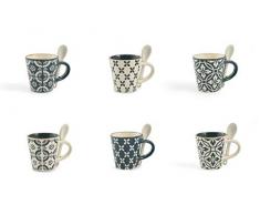 Villa d‘Este Home Tivoli 2193870 Espressotassen, Blau, 6 Stück