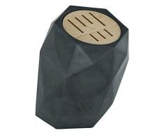 Kuhn Rikon 35019 MONUMENT Messerblock, Stein, Anthrazit, 20.8 x 16.5 x 24 cm