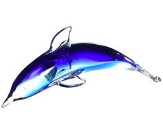 StealStreet blau Clear Aqua Kristall Glas Delfin Figur
