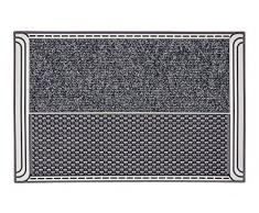 CarFashion Outdoor Fußmatte PUR|DualClean mit hochwirksamer Textileinlage und Scraper Disc-Noppen, TPE-VC 100% Nachhaltig, Anthrazit-Metallic, 59 x 39 cm