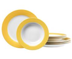 Ritzenhoff & Breker Tafelservice Doppio, 8-teilig, Porzellangeschirr, Gelb