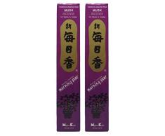 Trimontium 183 Nippon Kodo Morning Star japanische Räucherstäbchen Duopack, 2 x 50 Stück Moschus/Musk, 100