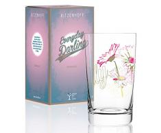 RITZENHOFF Everyday Darling Softdrinkglas von Yvonne So, aus Kristallglas, 300 ml, mit trendigen Dekoren