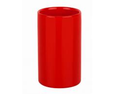 Spirella Tube Zahnputzbecher, Steingut, Rot