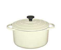 Küchenprofi Bratentopf rund, 24cm Creme Provence Gusseisen Topf, 24 cm