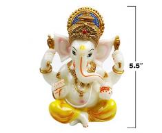 Hindu Gott Statue Ganesha Figur Indien Buddha Ganesha 12 L X 7 W X 16 H cm (6.3 Inch high) Jade Finish