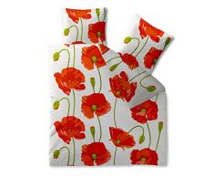 CelinaTex Fashion Bettwäsche 200 x 220 cm 3teilig Baumwolle Isabella Blumen Weiß Rot Grün