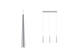 Paulmann 70930 LED Pendelleuchte Gutta incl. 3x7 Watt dimmbar Hängelampe Alu gebürstet Deckenlampe Metall 2700 K