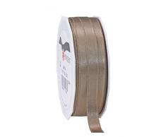 Präsent - SATIN Geschenkband - taupe - 25-m-Spule 10 mm