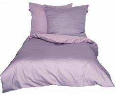 Schöner Wohnen Pure Set Bettwäsche Bettwäscheset Bettwäschegarnitur Bettbezug Bettbezugset Bettbezuggarnitur, 100% Baumwolle, Rose-Schlamm, 220 x 155 cm