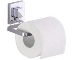 WENKO 22687100 Vacuum-Loc Toilettenpapierhalter Quadro, WC-Rollenhalter, Edelstahl rostfrei, 14 x 6 x 11 cm, Glänzend