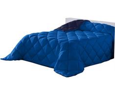 Lucena Cantos - Bettdecke Bicolor, Faser 400 gr (Blau/Marineblau, 280 x 270)