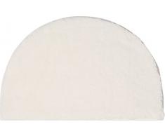 Grund Badematte 32 mm 100% Polyacryl, Ultra Soft und saugfähig, Badteppich Rutschfest, ÃKO-TEX-Zertifiziert, 5 Jahre Garantie, LEX, Badteppiche 50x80 cm halbrund, Weiss